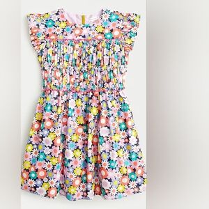 J Crew Crewcuts Smocked-Waist Dress in Floral, 10